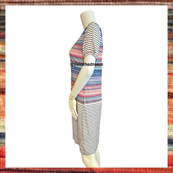 NWT David Cline V-Neck Short Sleeve T-Shirt Dress SZ Small Stripe $119 - Picture 4 of 14